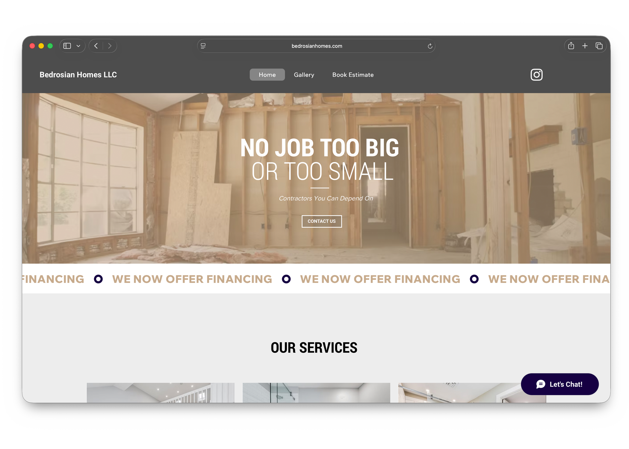 Bedrosian Homes LLC website